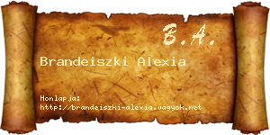 Brandeiszki Alexia névjegykártya