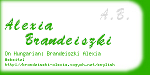alexia brandeiszki business card